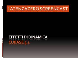 Cubase – Effetti di dinamica :: utilizzo effetto ducking