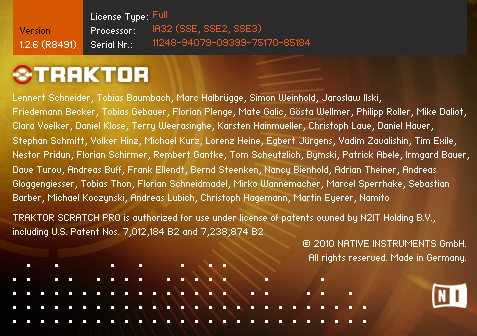 Native Istruments Traktor Pro 1.2.6: installazione