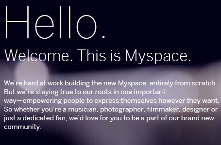 Myspace ritorna in una nuova veste